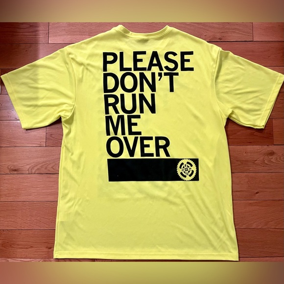 Men’s Neon “Please Don’t Run Me Over” Cycling Shirt - Size L - Picture 2 of 4